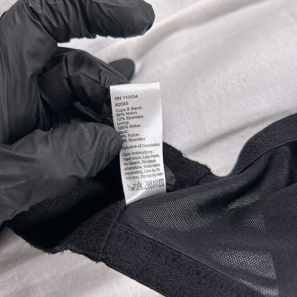 Elila Isabella Stretch Lace Bra Women's Size 46J Black Full Coverage Underwire - Picture 4 of 15